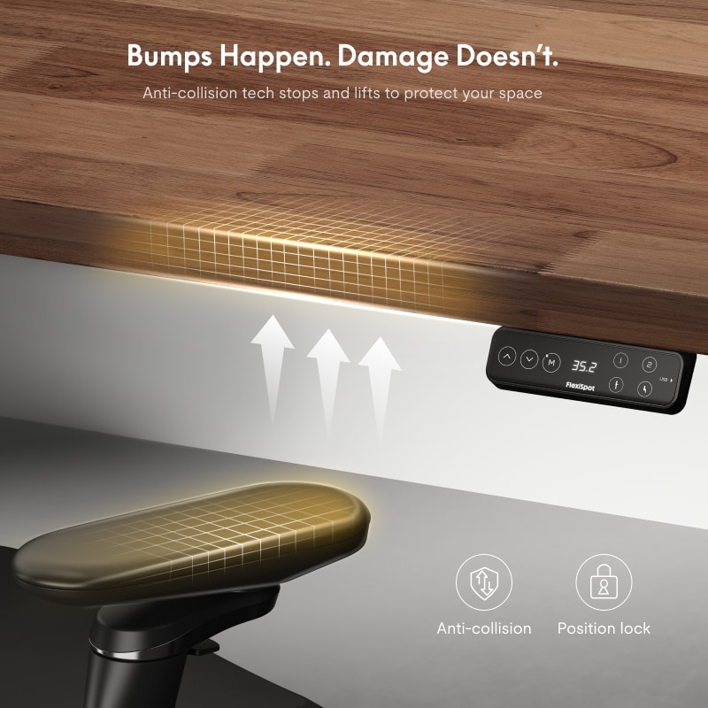 Premium 4-Leg Standing Desk E7 Plus Max|FlexiSpot Height